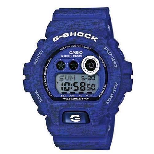 Image of blå meleret resin med stål G-Shock quartz multifunktion (3420) Herre ur fra Casio